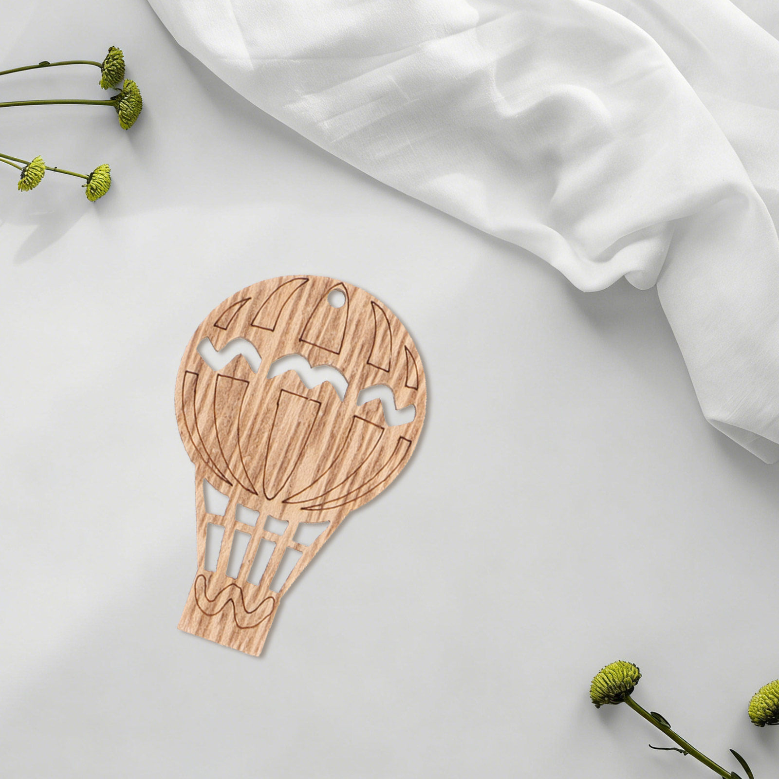 10Pcs Wooden Hot Air Balloon W - Art And Craft For Nursery 评论和价格